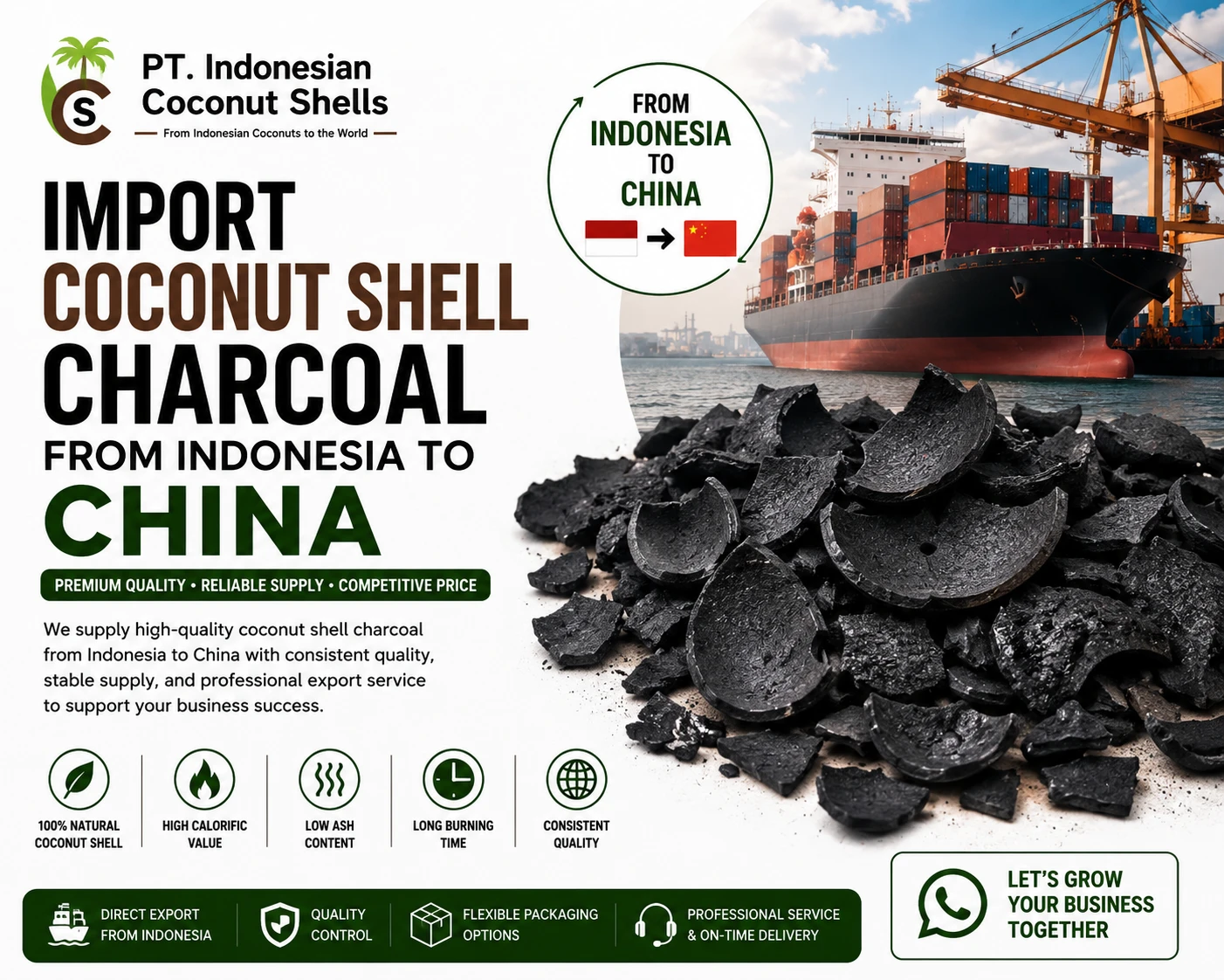 import-coconut-shell-charcoal-from-indonesia-to-china